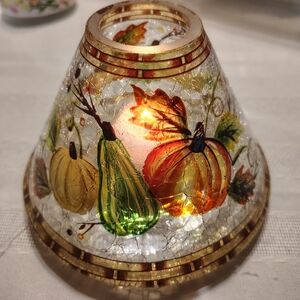 Crackle Yankee Fall Candle Shade. Y3